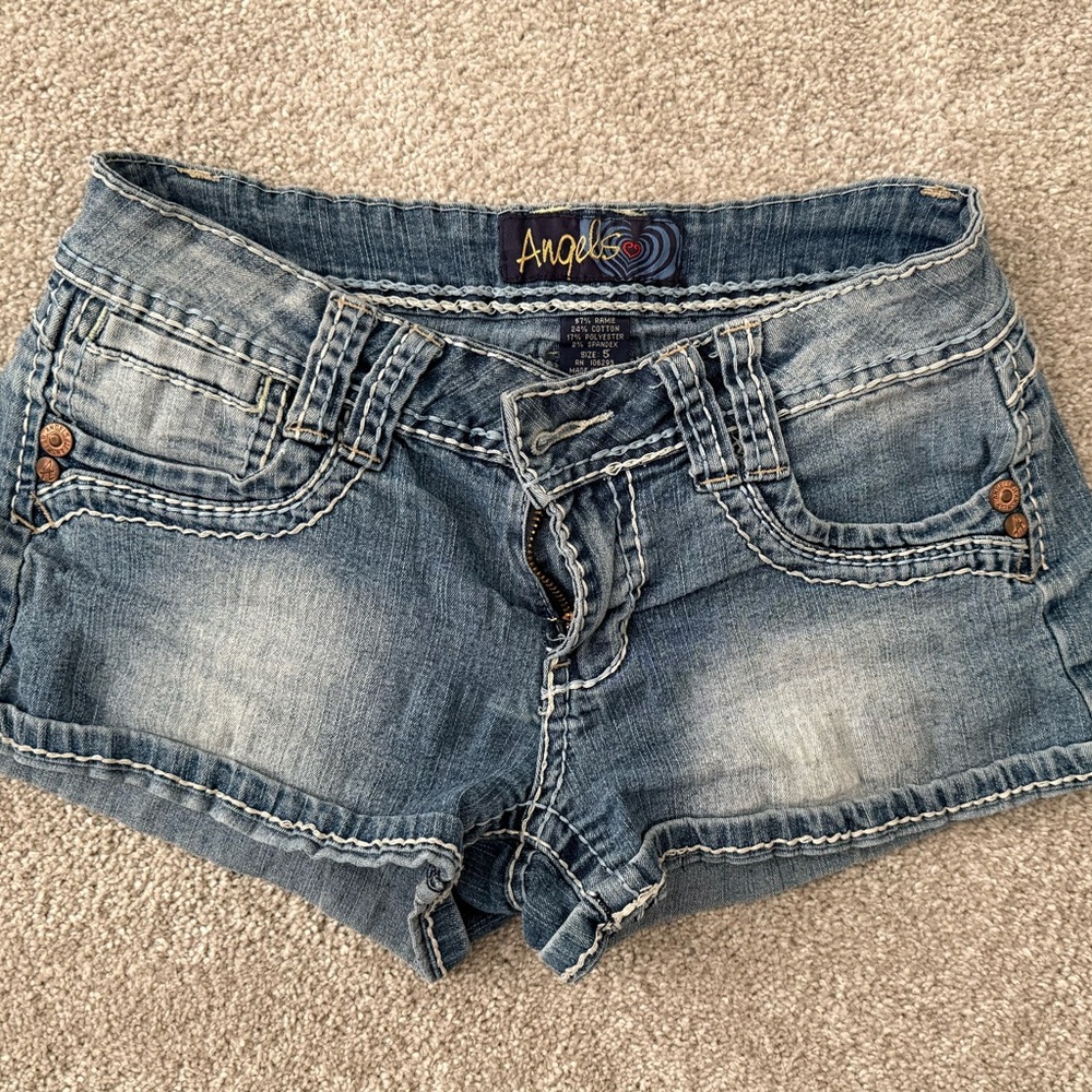 Angels Women's Blue Denim Shorts size 5